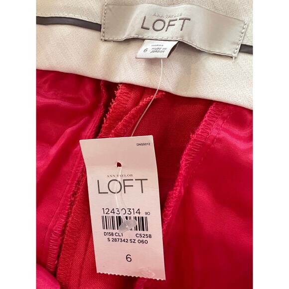 LOFT Marisa Straight Leg Pants Melon 6 - Picture 7 of 8